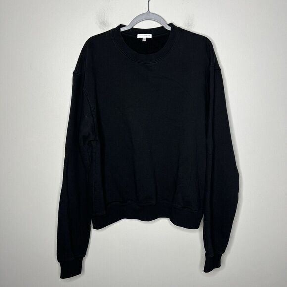 Good American Sweatshirt Womens Small Black Aries Graphic Print Crew Neck Casual - Picture 8 of 10